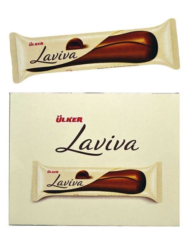 Ülker Laviva Krema Dolgulu Bisküvili Çikolata 35 g Paket (24 Adet)