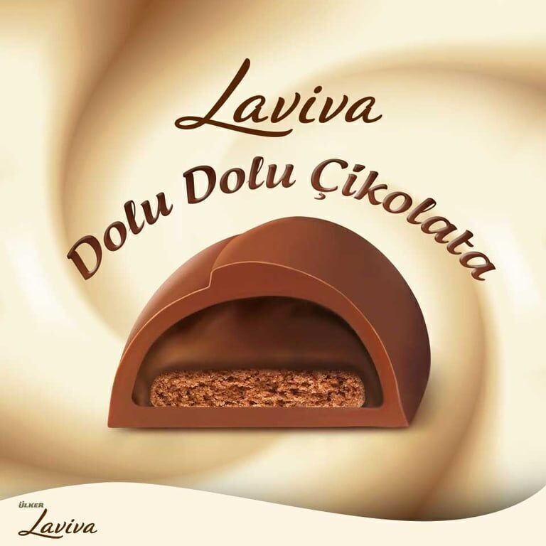 Ülker Laviva Krema Dolgulu Bisküvili Çikolata 35 g Koli (144 Adet)