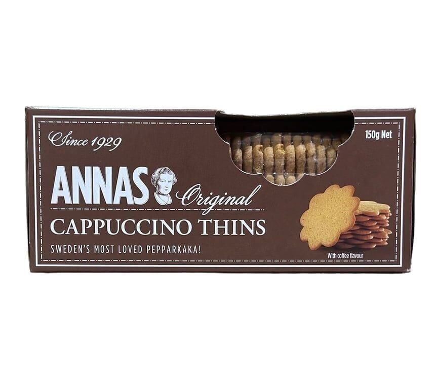 Annas Cappuccino Thins Kurabiye 150 gr Koli (12 Adet)