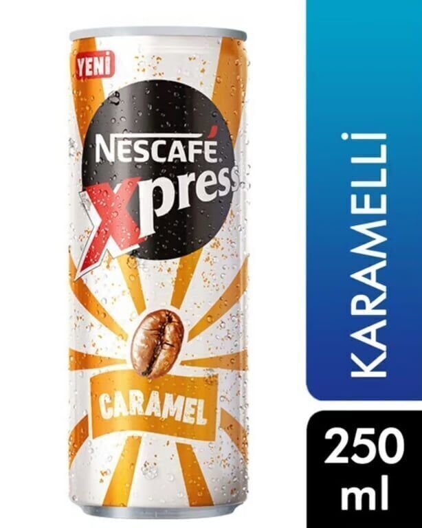 Nescafe Xpress Soğuk Kahve 250 ml Karamelli Koli (24 Adet)