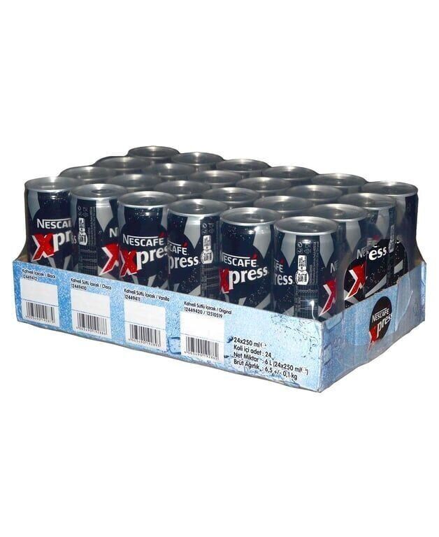 Nescafe Xpress Soğuk Kahve 250 ml Black Roast Koli (24 Adet)