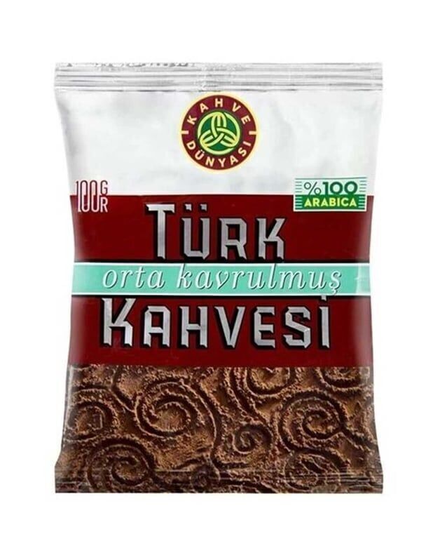 Kahve Dünyası Türk Kahvesi 100 gr Orta Kavrulmuş Paket (12 Adet)