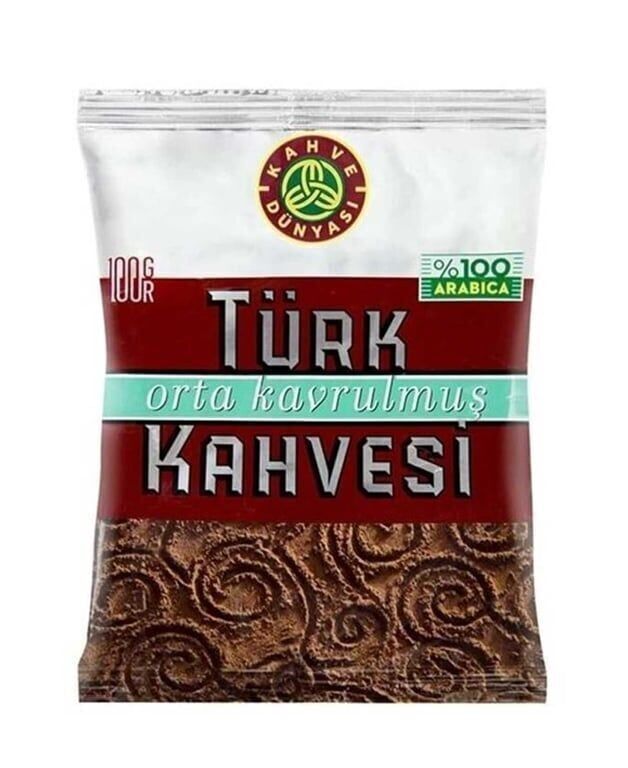 Kahve Dünyası Türk Kahvesi 100 gr Orta Kavrulmuş Koli (48 Adet)