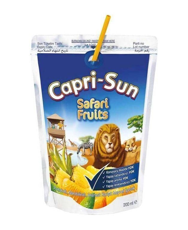 Capri-Sun Meyve Suyu 200 ml 20'li Paket Safari Fruits Koli (20 Adet)