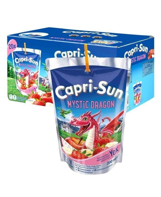 Capri-Sun Meyve Suyu 200 ml 20'li Paket Mystic Dragon Koli (20 Adet)