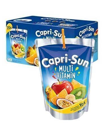 Capri-Sun Meyve Suyu 200 ml 20'li Paket Mutlivitamin Koli (20 Adet)