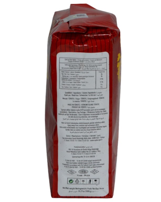 Çaykur Tiryaki Çayı 1000 gr Koli (10 Adet)