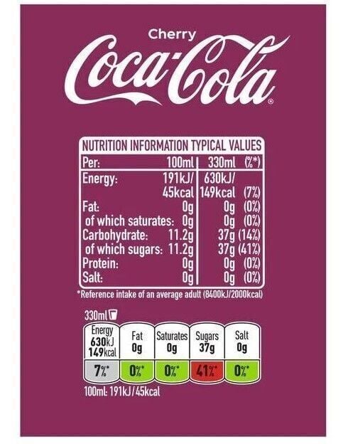 Coca Cola Cherry 330ml Koli (24 Adet)