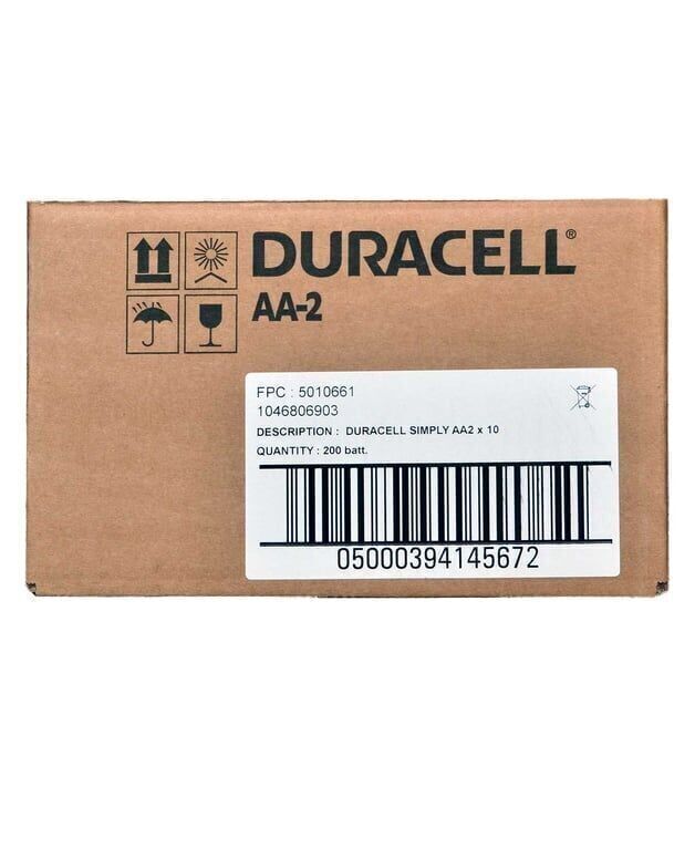 Duracell AA Alkalin Kalem Pil 20'li Kartela Koli (10 Adet)