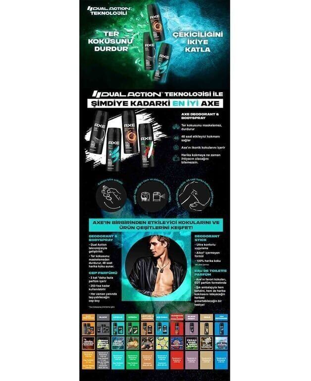 Axe Apollo Deodorant 150 ml Adet (1 Adet)