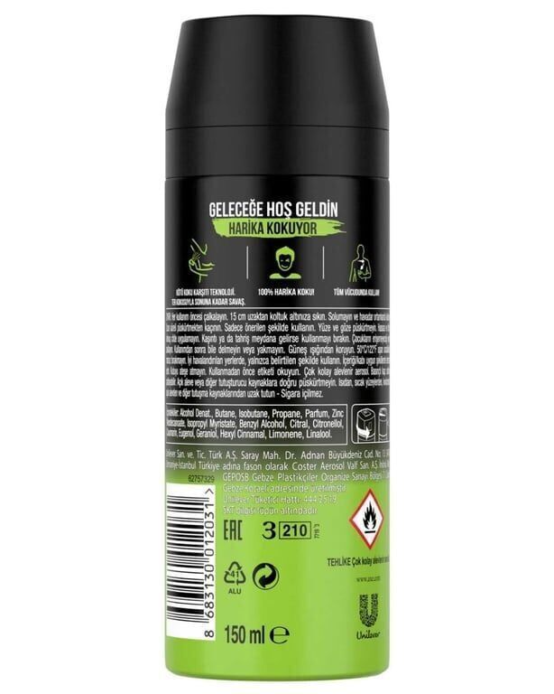 Axe Deodorant 150 ml Men Epic Fresh Adet (1 Adet)