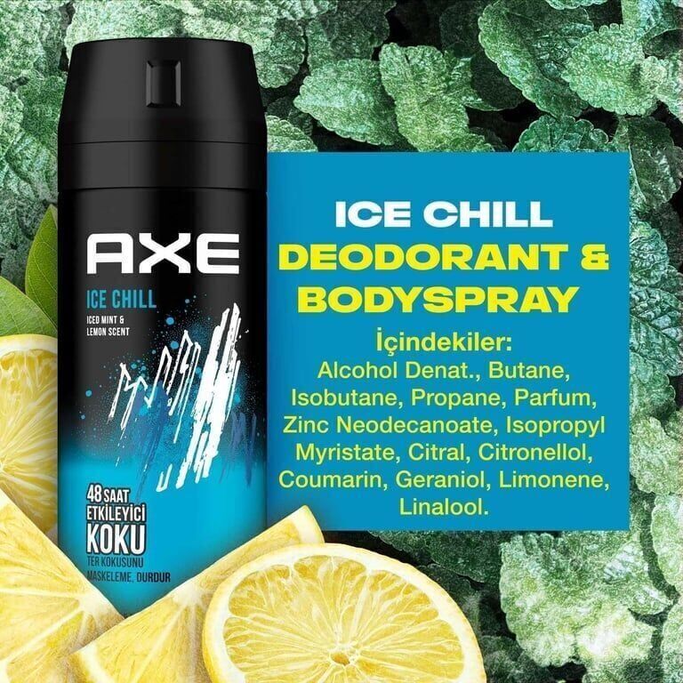 Axe Ice Chill Deodorant 150 ml Paket (6 Adet)