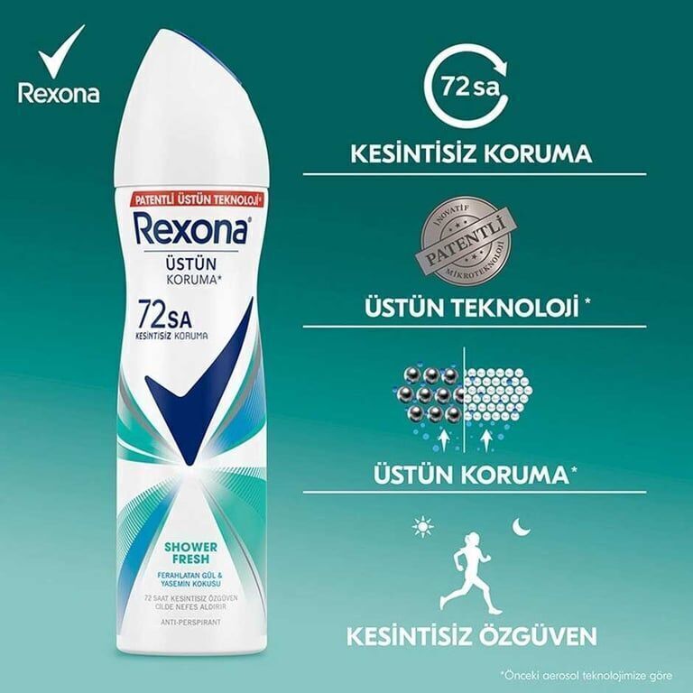 Rexona Deodorant 150 ml Kadın Shower Fresh Paket (6 Adet)