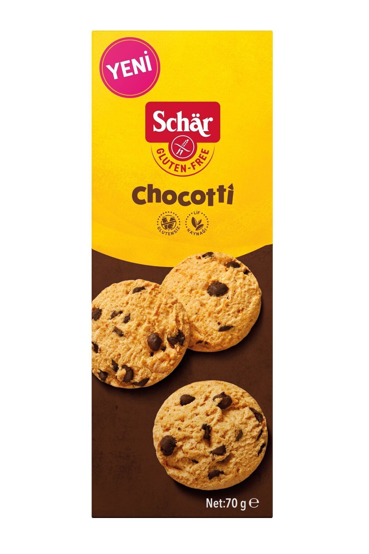 Schar Chocotti Damla Çikolatalı Glutensiz Kurabiye 70 G