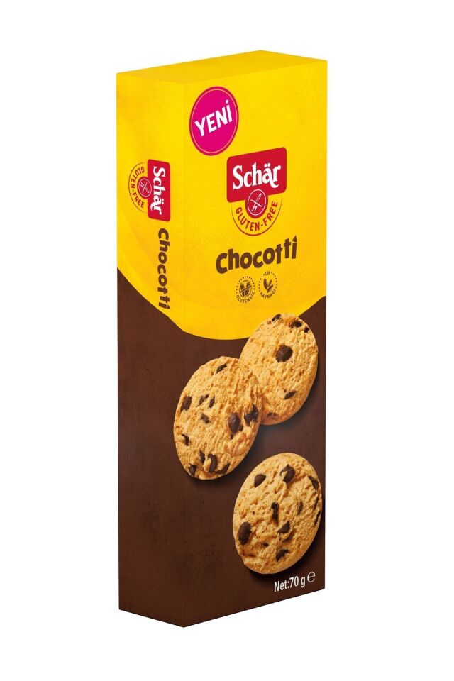 Schar Chocotti Damla Çikolatalı Glutensiz Kurabiye 70 G