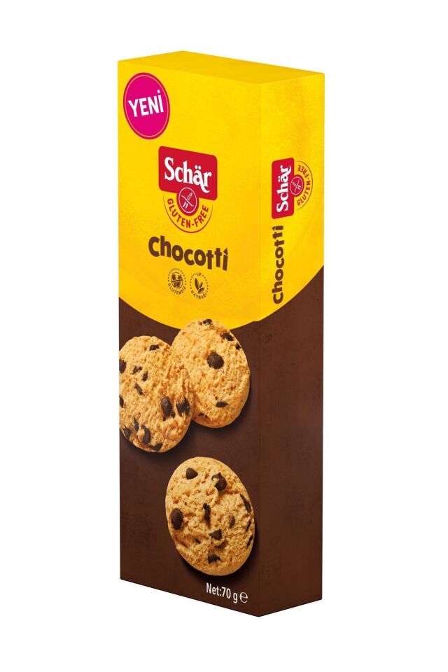 Schar Chocotti Damla Çikolatalı Glutensiz Kurabiye 70 G